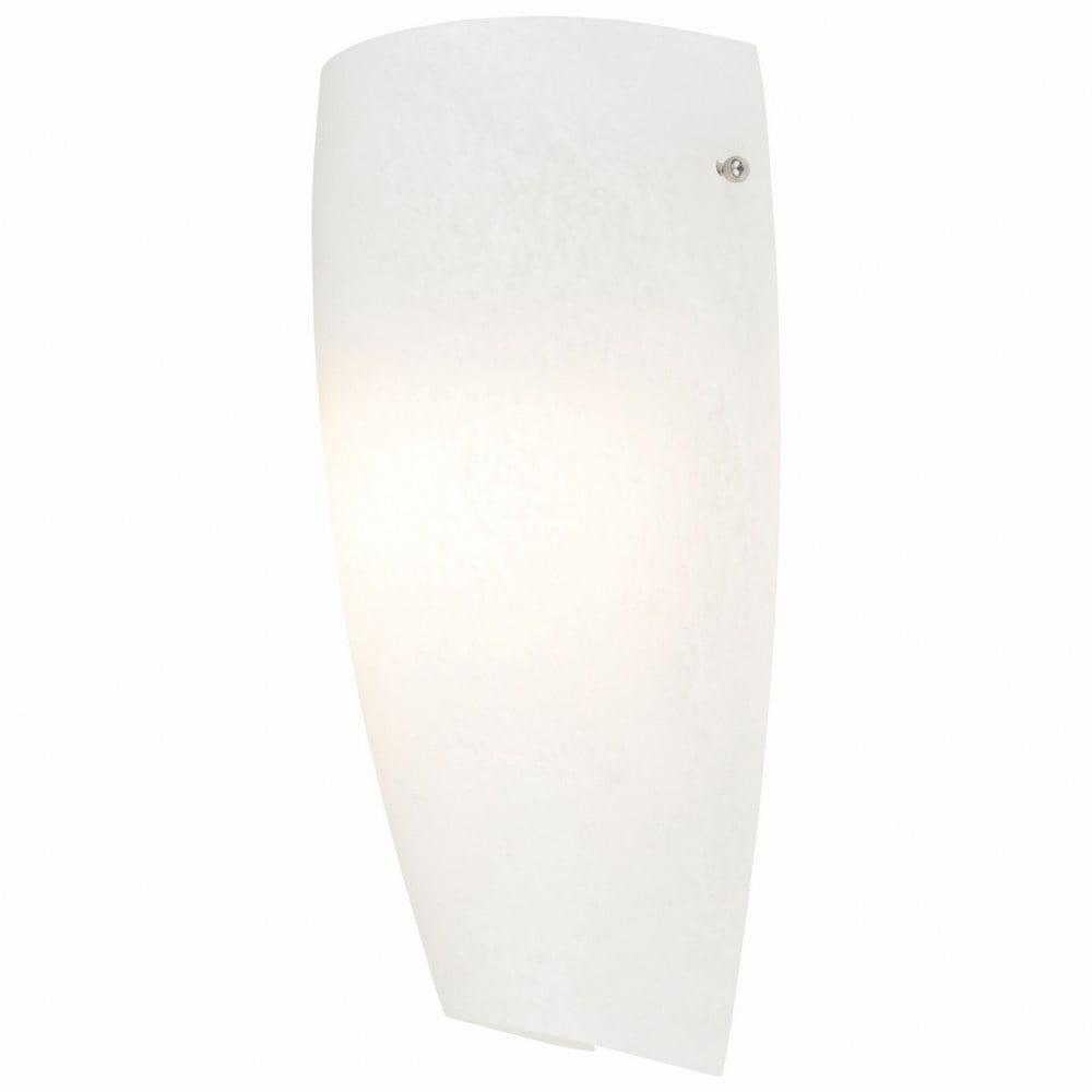 Daphne 11.75" Brushed Steel and Alabaster Glass Wall Sconce