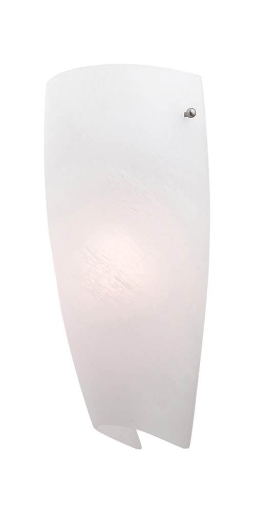 Daphne 11.75" Brushed Steel and Alabaster Glass Wall Sconce