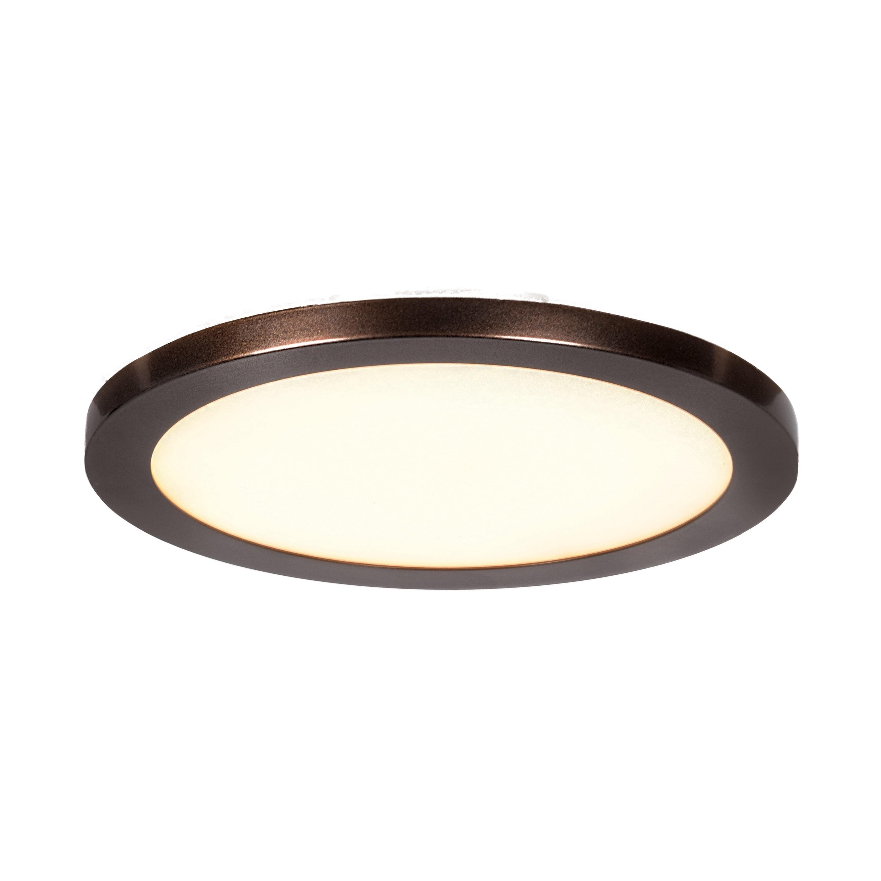 Brushed Steel 9.5" Round LED Flush Mount Ceiling Light