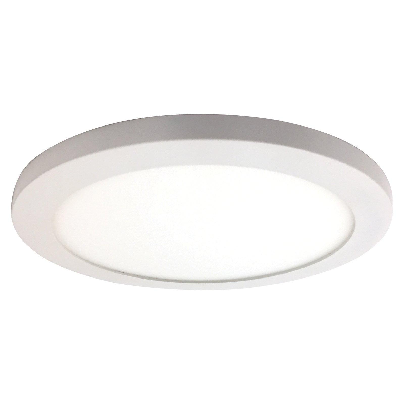 Sleek Aluminum Disc LED Flush Mount Light - White, Indoor/Outdoor