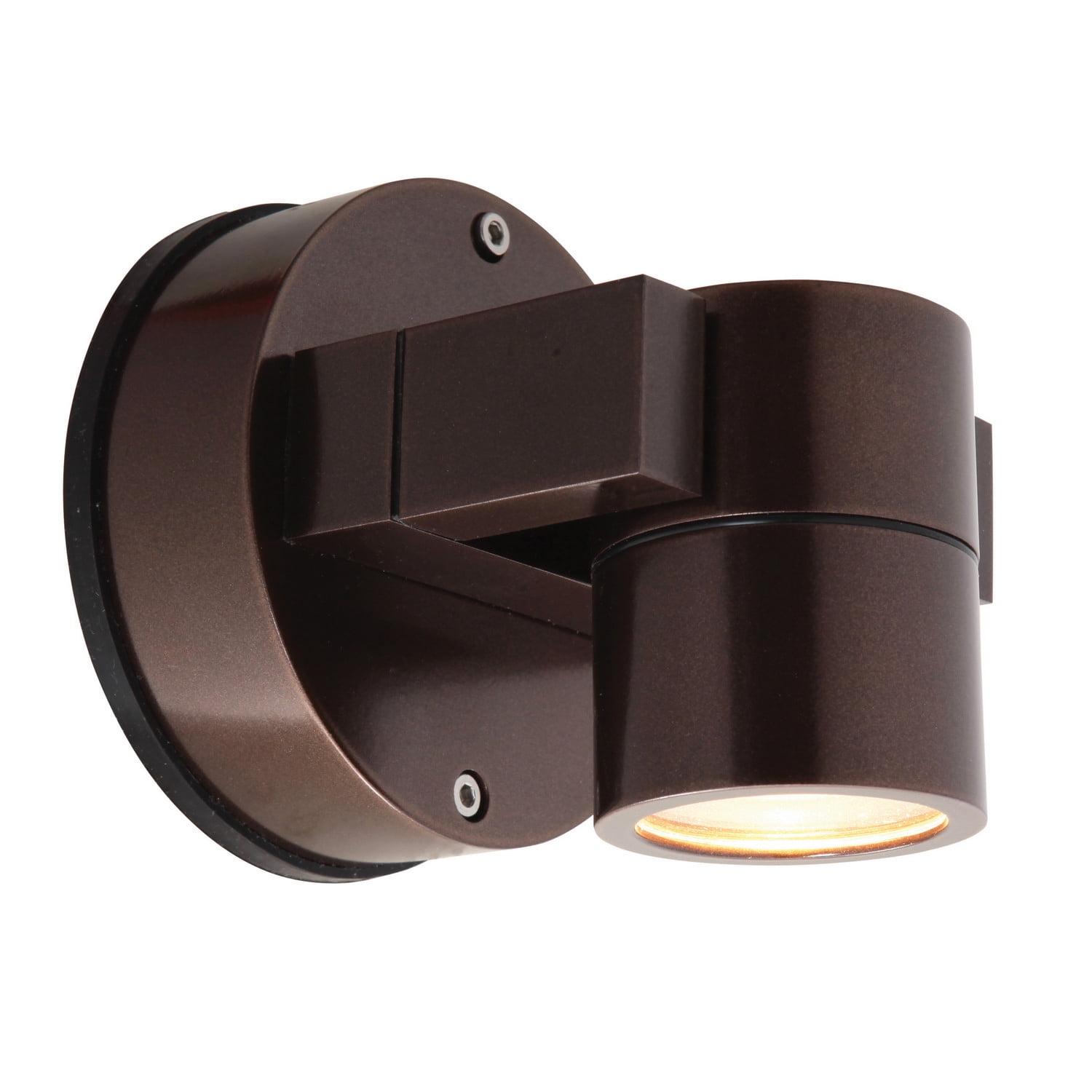 Bronze 4-Inch Adjustable LED Outdoor Wall Spotlight