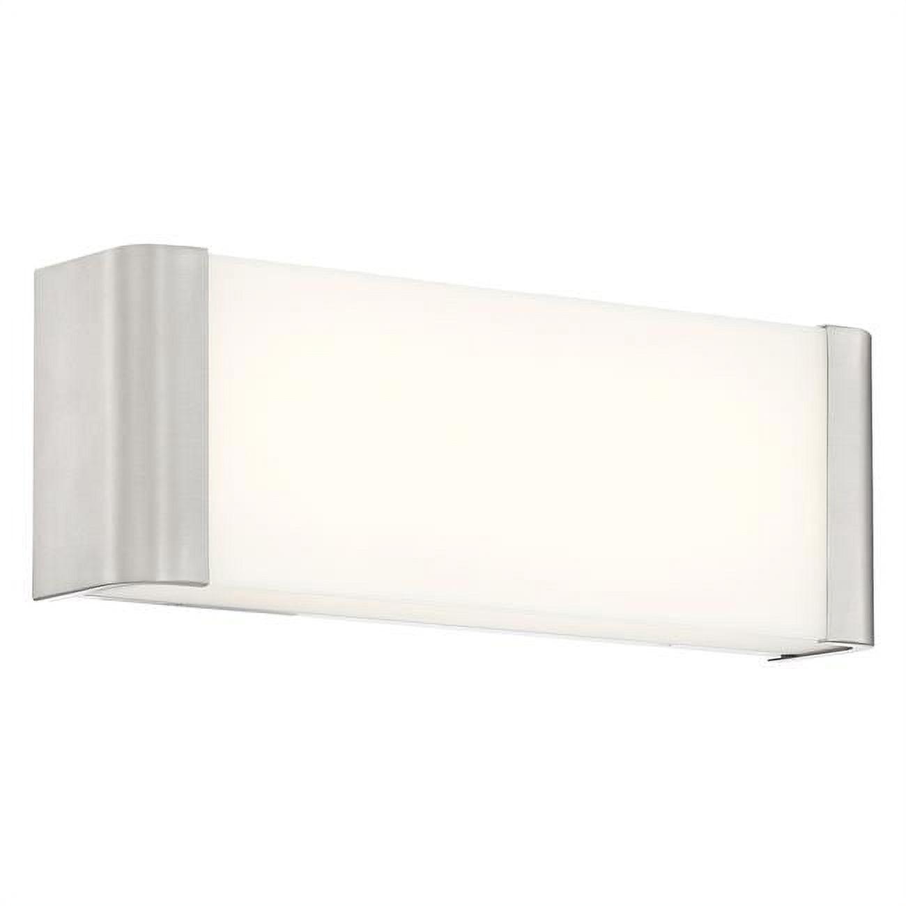 Origin Brushed Steel Dimmable LED Vanity Light, 13.25" Wide