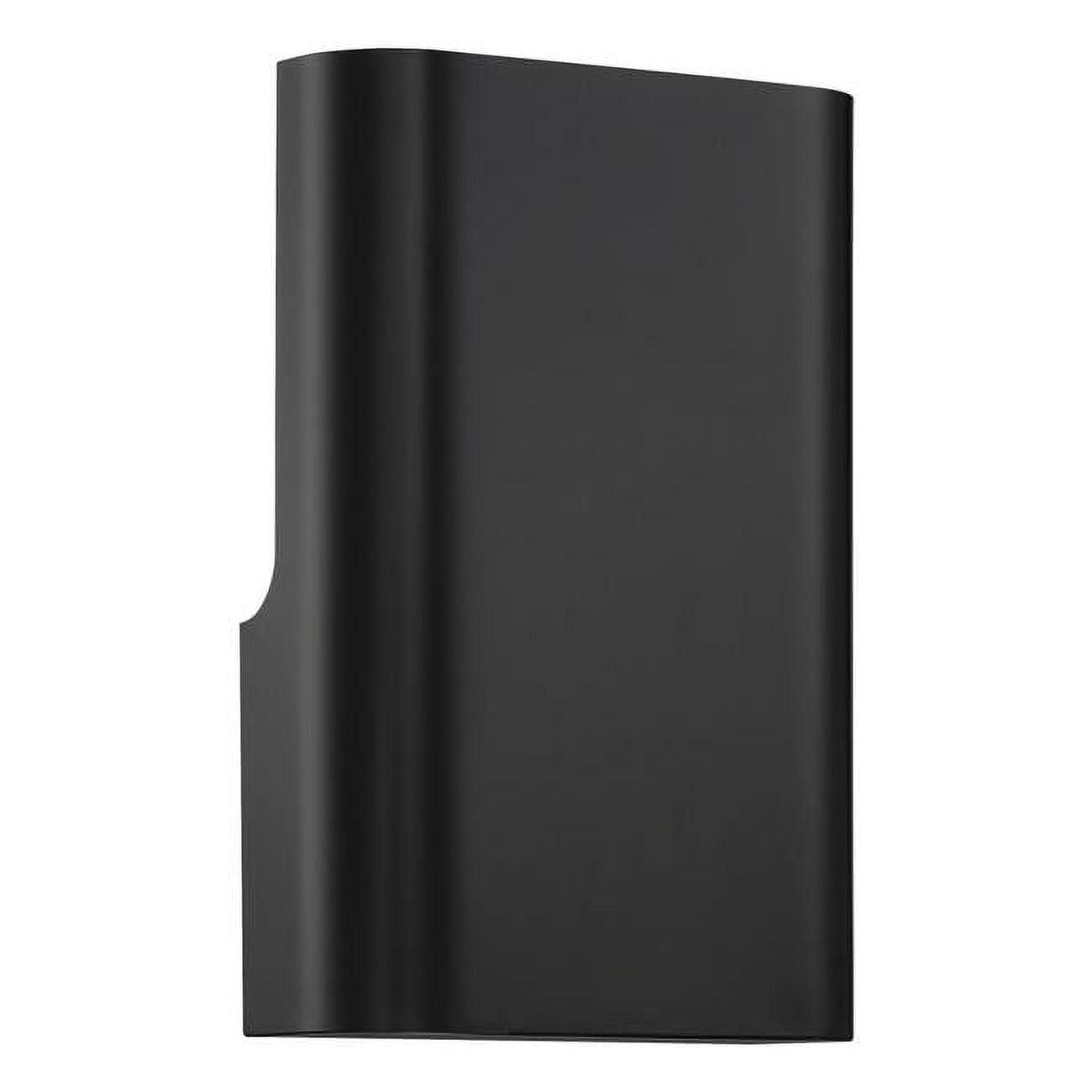 Transitional Black Metal LED Wall Sconce, 8.25" Wide