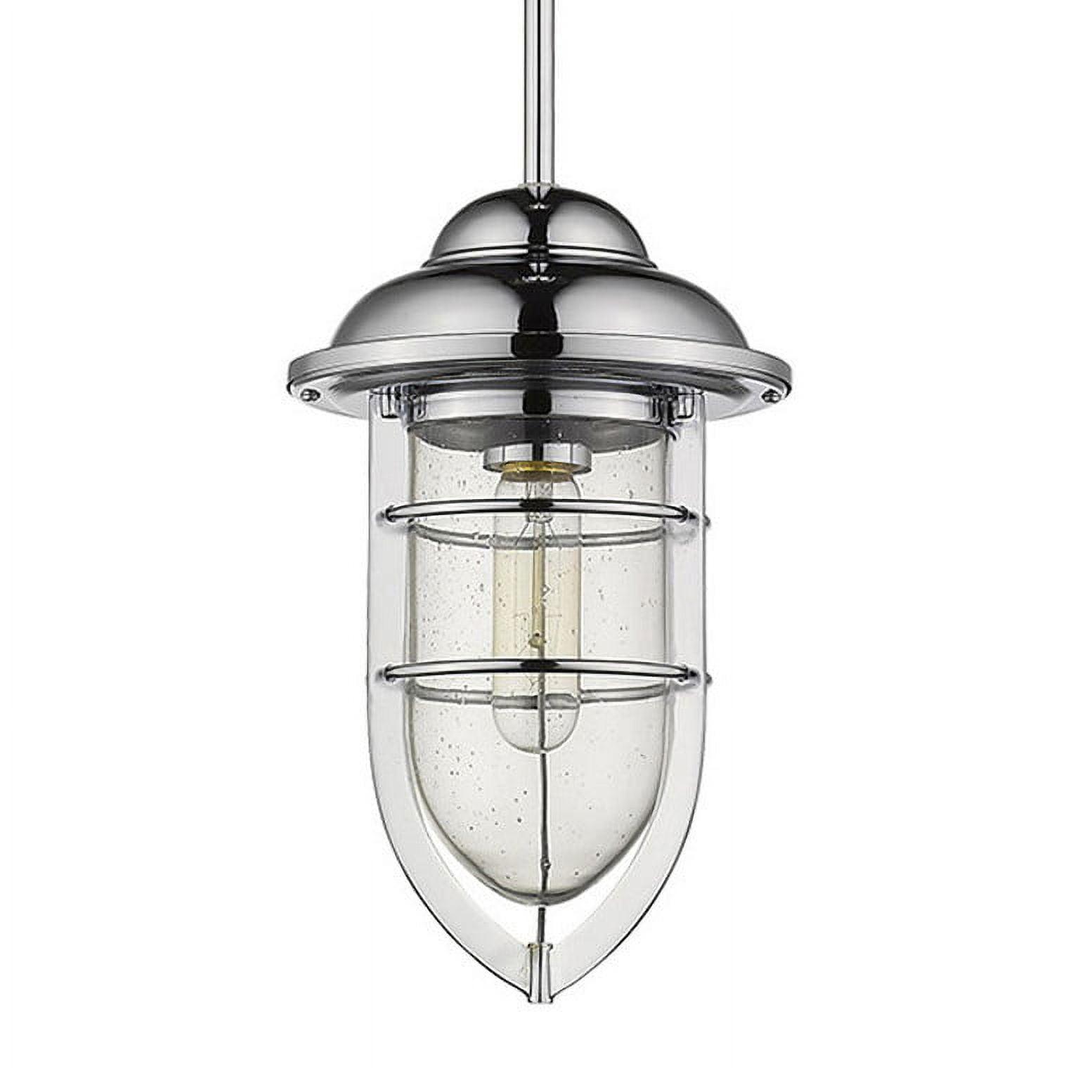 Dylan Nautical Chrome Mini-Pendant Light for Indoor/Outdoor Use