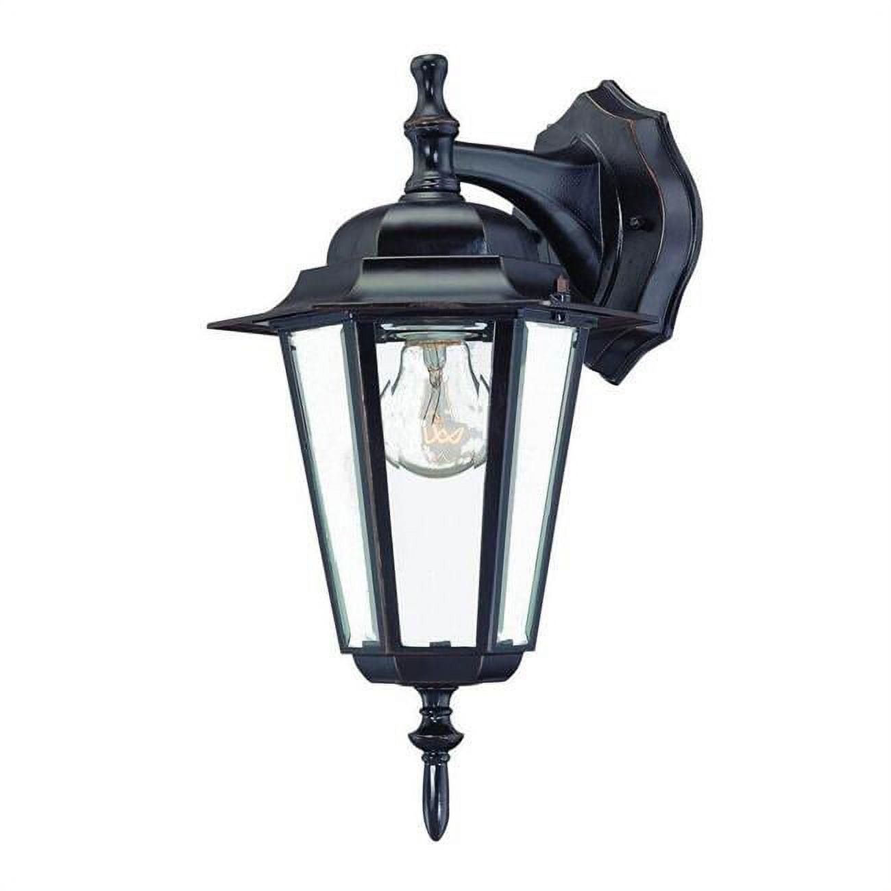 Matte Black Dimmable Lantern Outdoor Wall Sconce