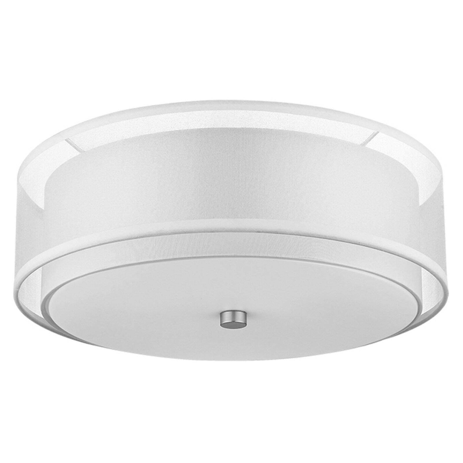 Elysian 16" Brushed Nickel LED Drum Flush Mount Light