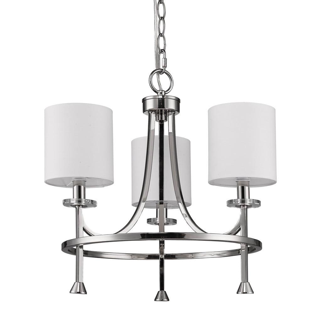 Elegant Polished Nickel 18" Outdoor Crystal Chandelier