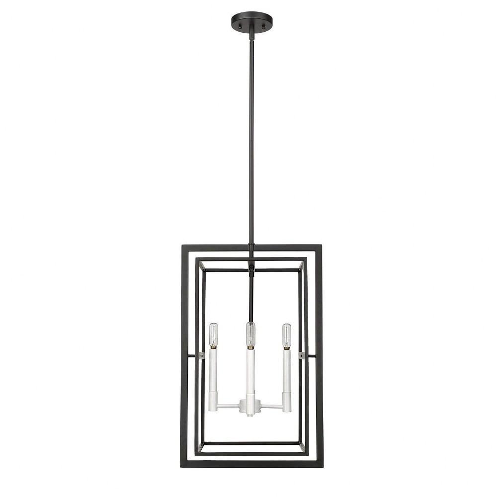 Milbank Matte Black Steel 4-Light Transitional Pendant