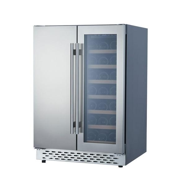 Accreate Beverage and Wine Cooler - Dual Zone, Built-in and Freestanding, Holds 54 Cans and 20 Bottles