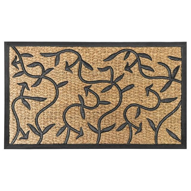 Achim Coco Mat - Flora Design - Durable 18 in x 30 in