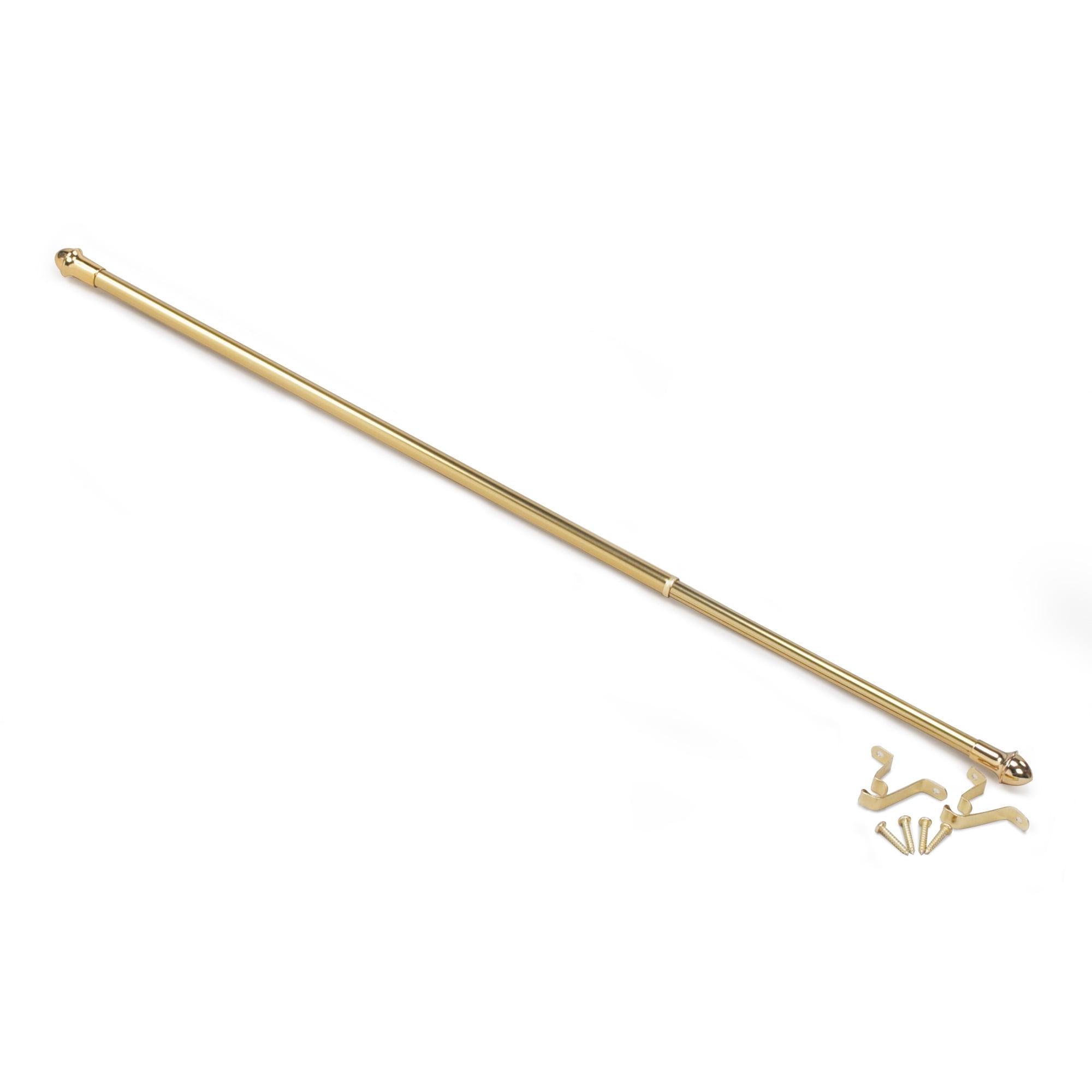 Achim Fantasia 7/16" Cafe Rod, 3/4" Projection 48"-86", Brass