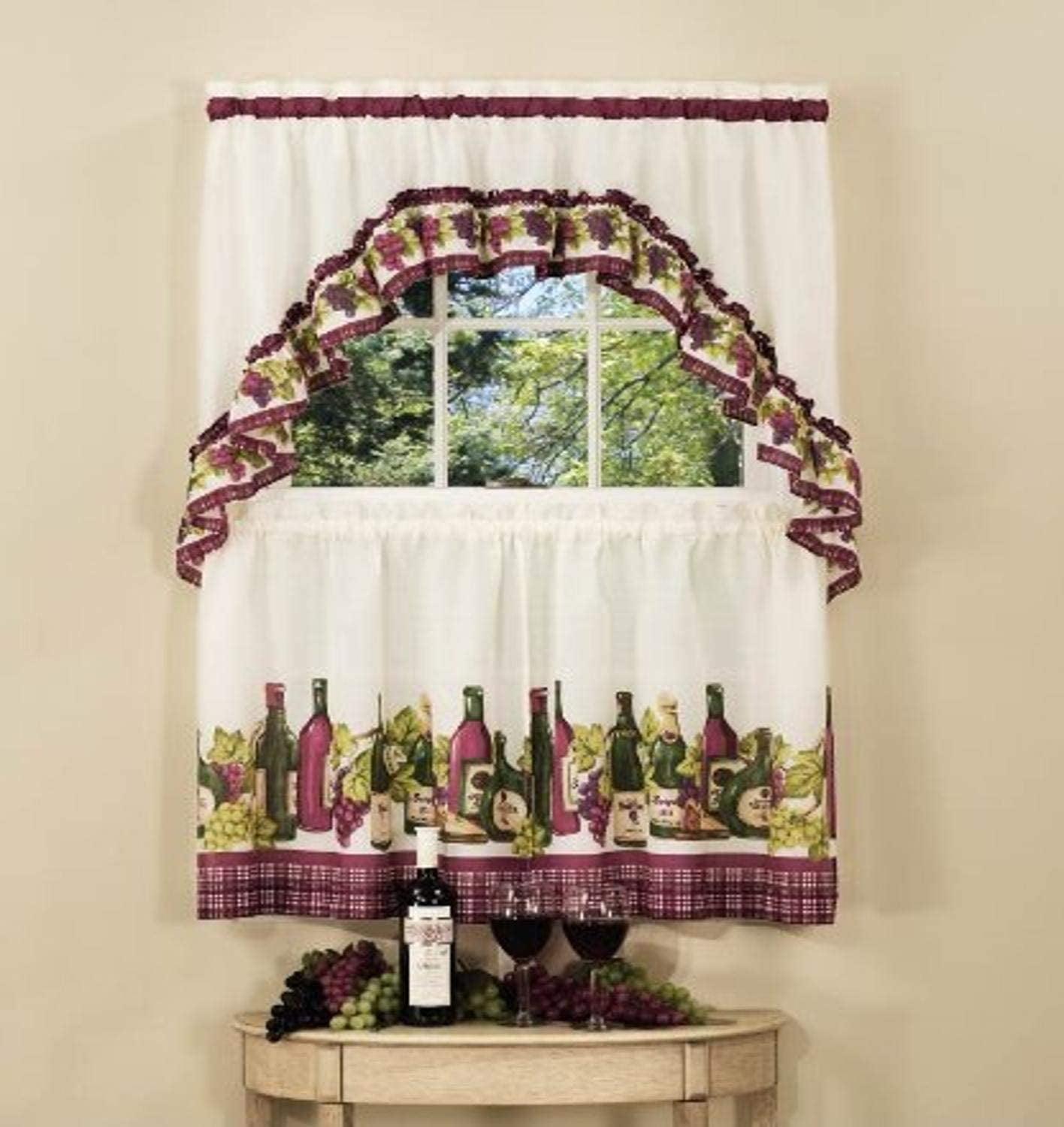 Chardonnay Kitchen Curtain & Swag Set, 1 Each