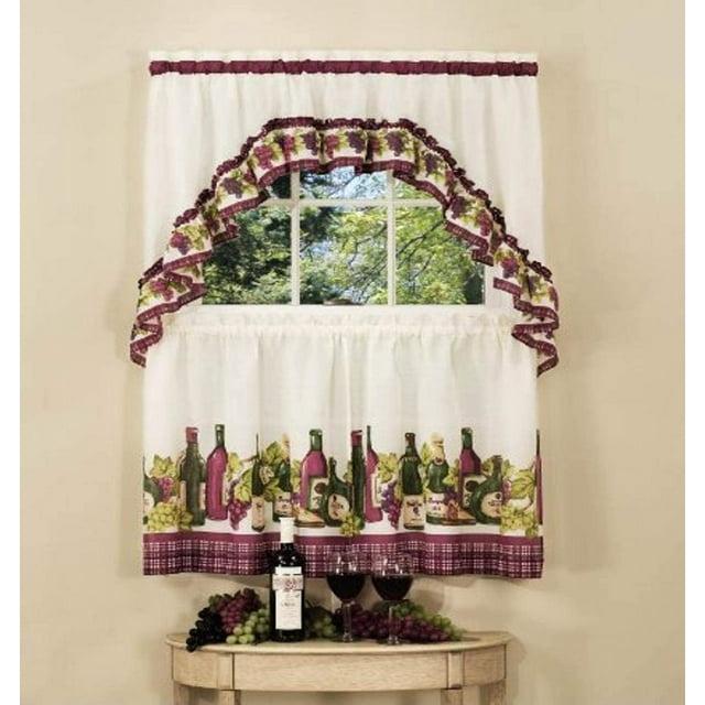 Chardonnay Kitchen Curtain & Swag Set, 1 Each