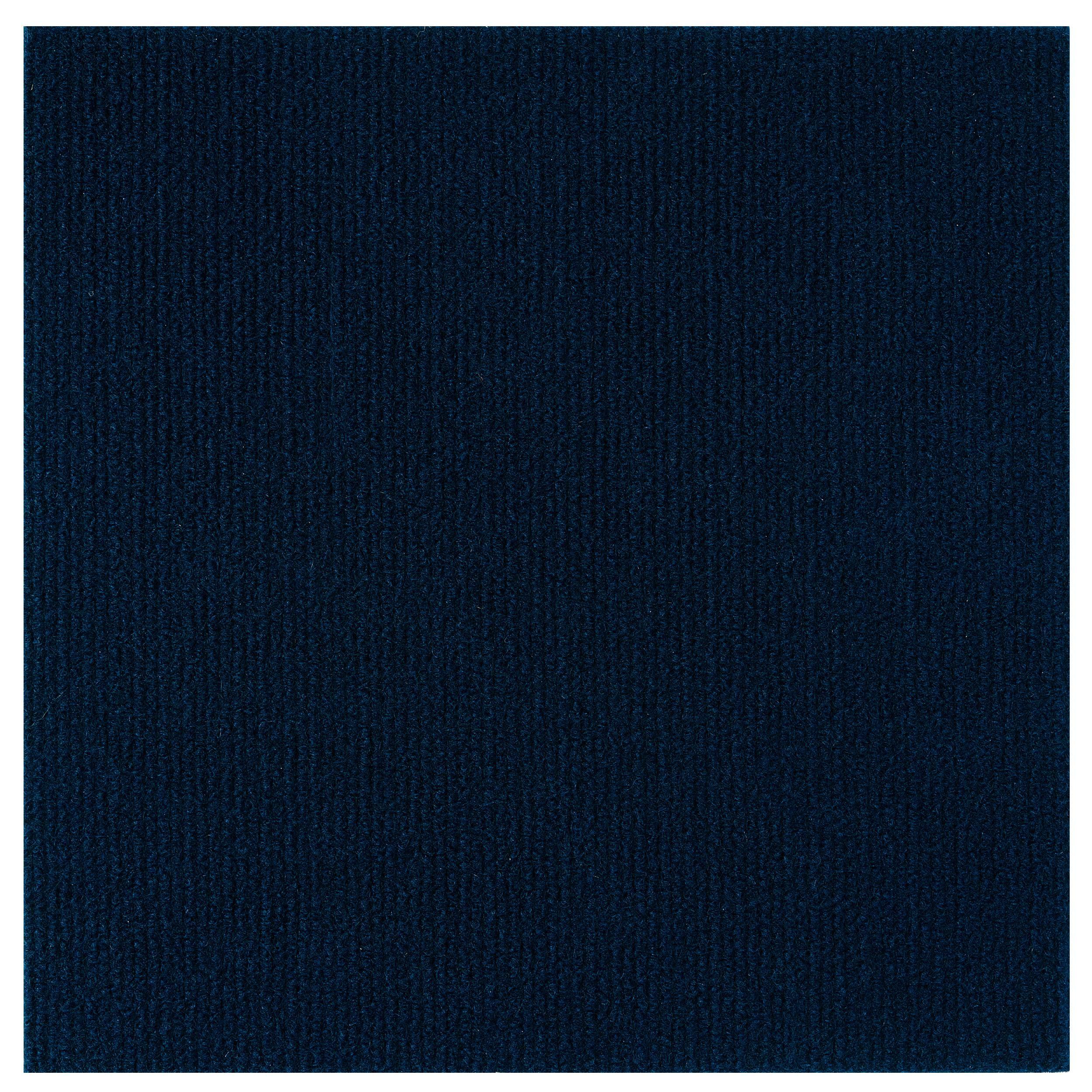 Navy Blue 12'' x 12'' Polypropylene Self-Adhesive Carpet Tiles