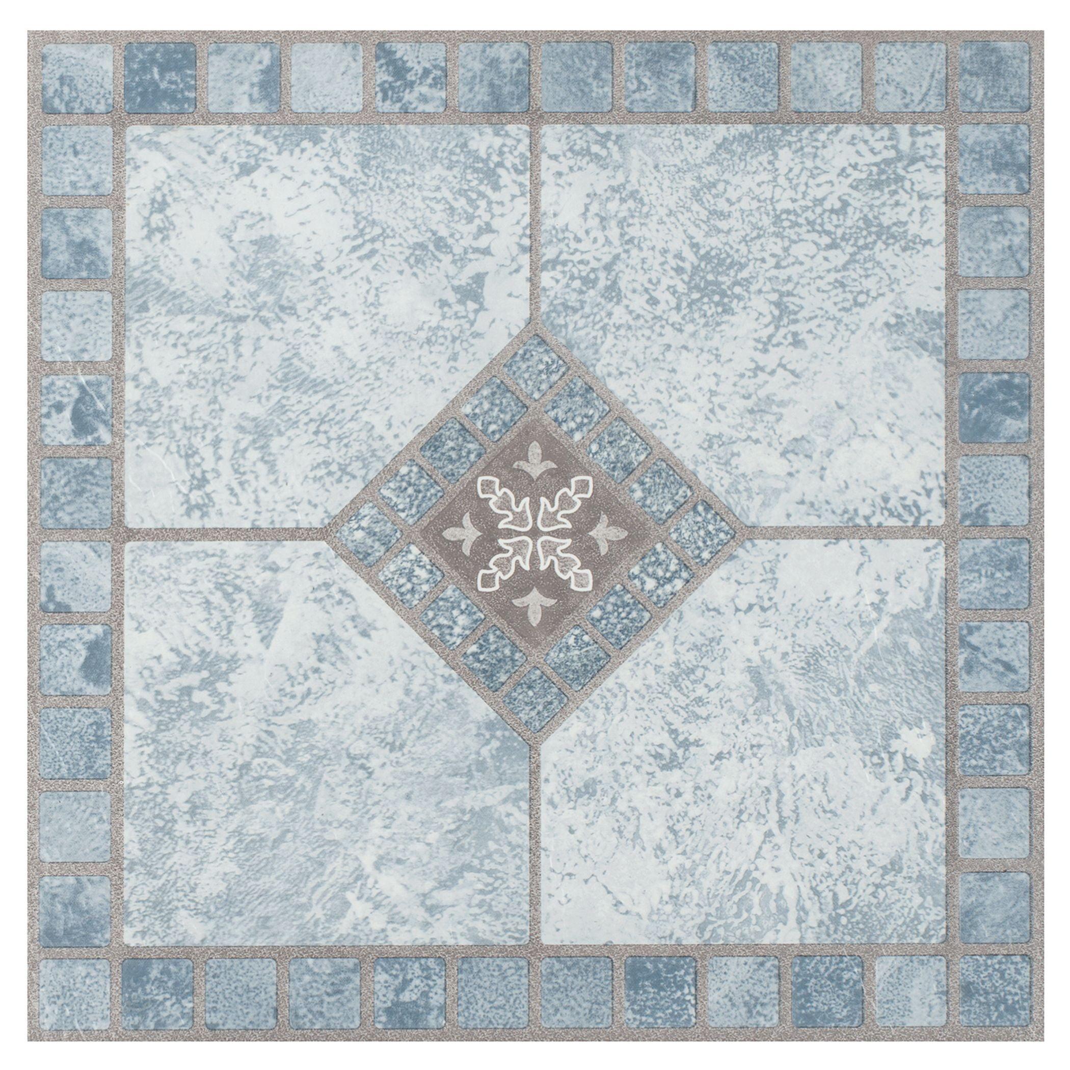 Blue Diamond 12'' x 12'' Self-Adhesive Vinyl Floor Tiles