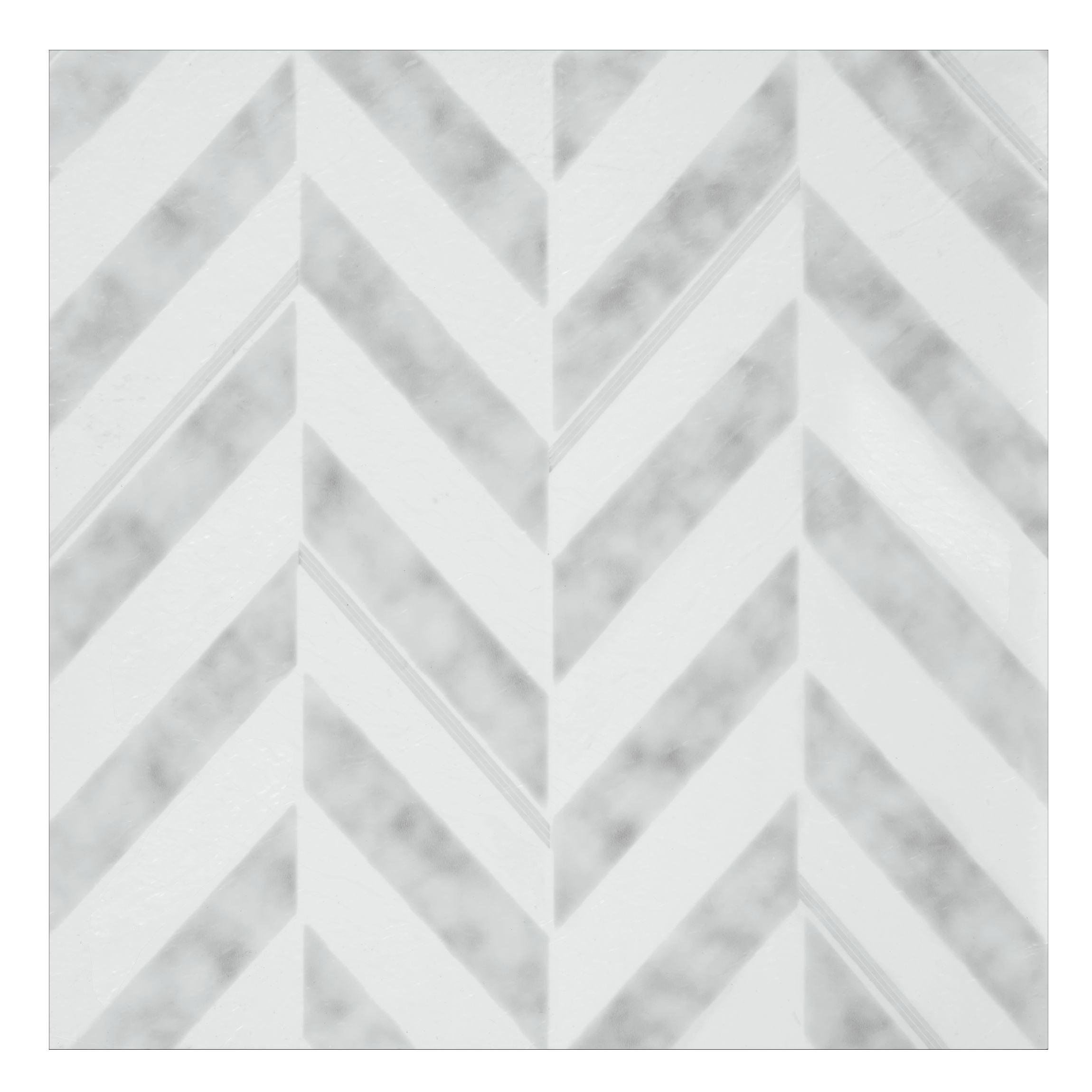 Chevron Pattern Self-Adhesive Vinyl Floor Tiles 12x12 - 20 Pack