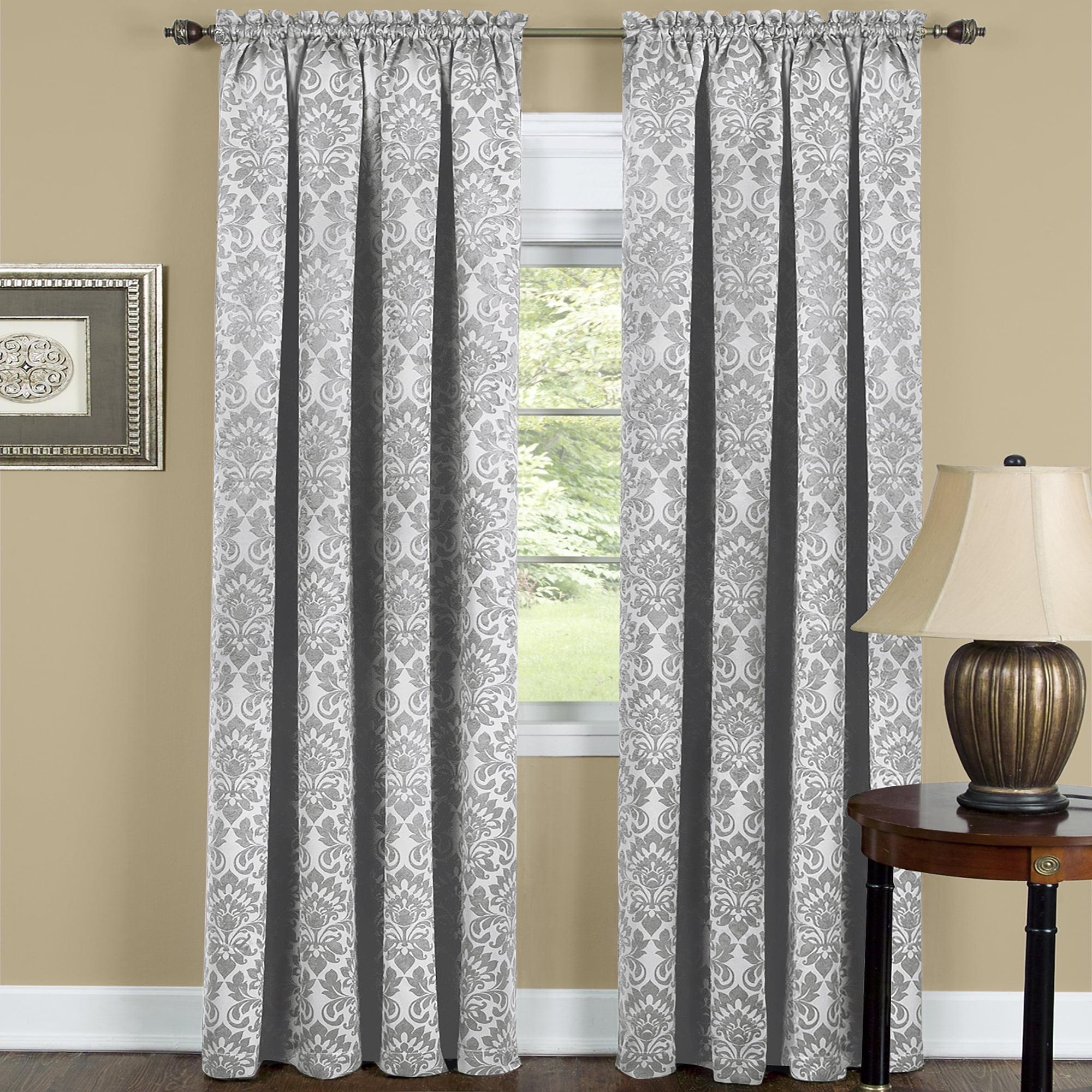 Achim Sutton Window Curtain Panel 52x63 - Silver