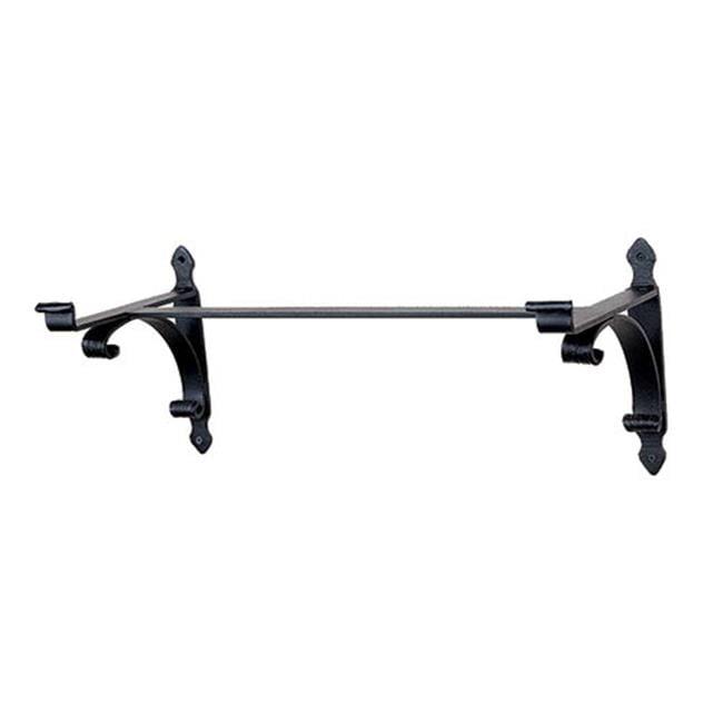 Black Wrought Iron Scroll Flower Box Bracket Shelf