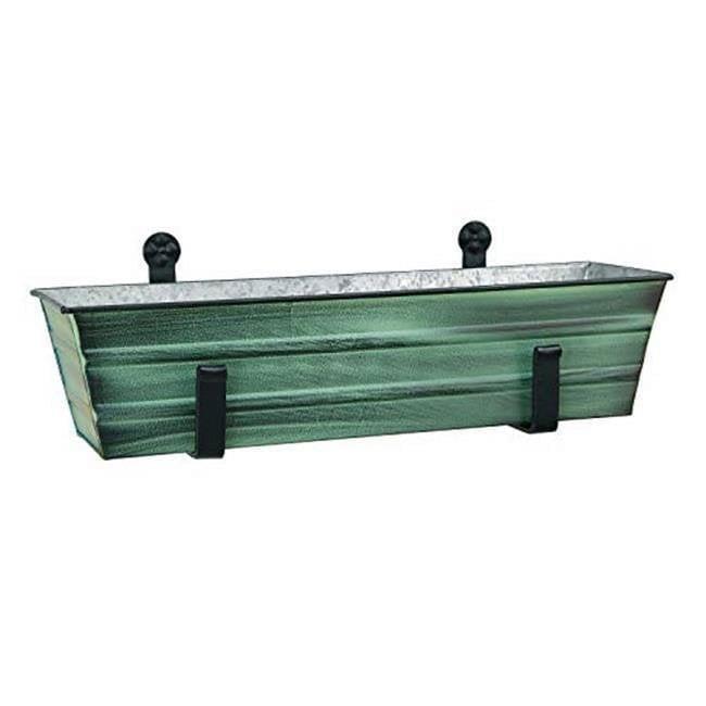 Winston Porter Dynamism Metal Window Box Planter