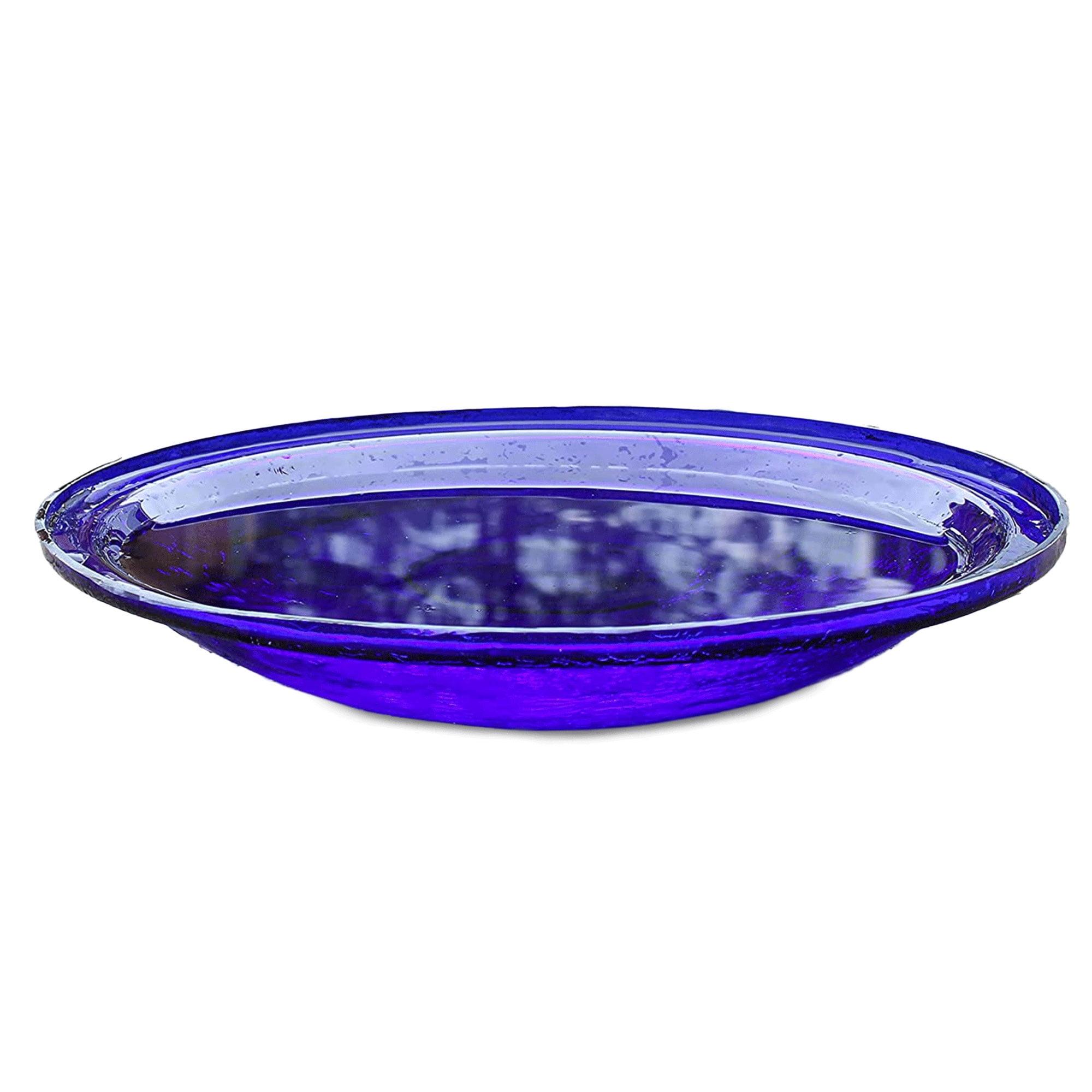 2.5" Reflective Crackle Glass Birdbath Bowl - Alcha Designs