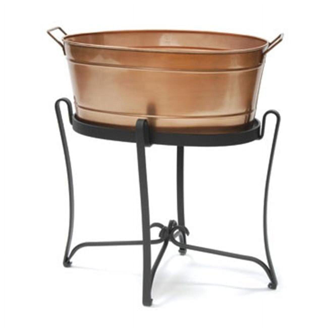 24" Copper Plated Oval Galvanized Tub with Handles