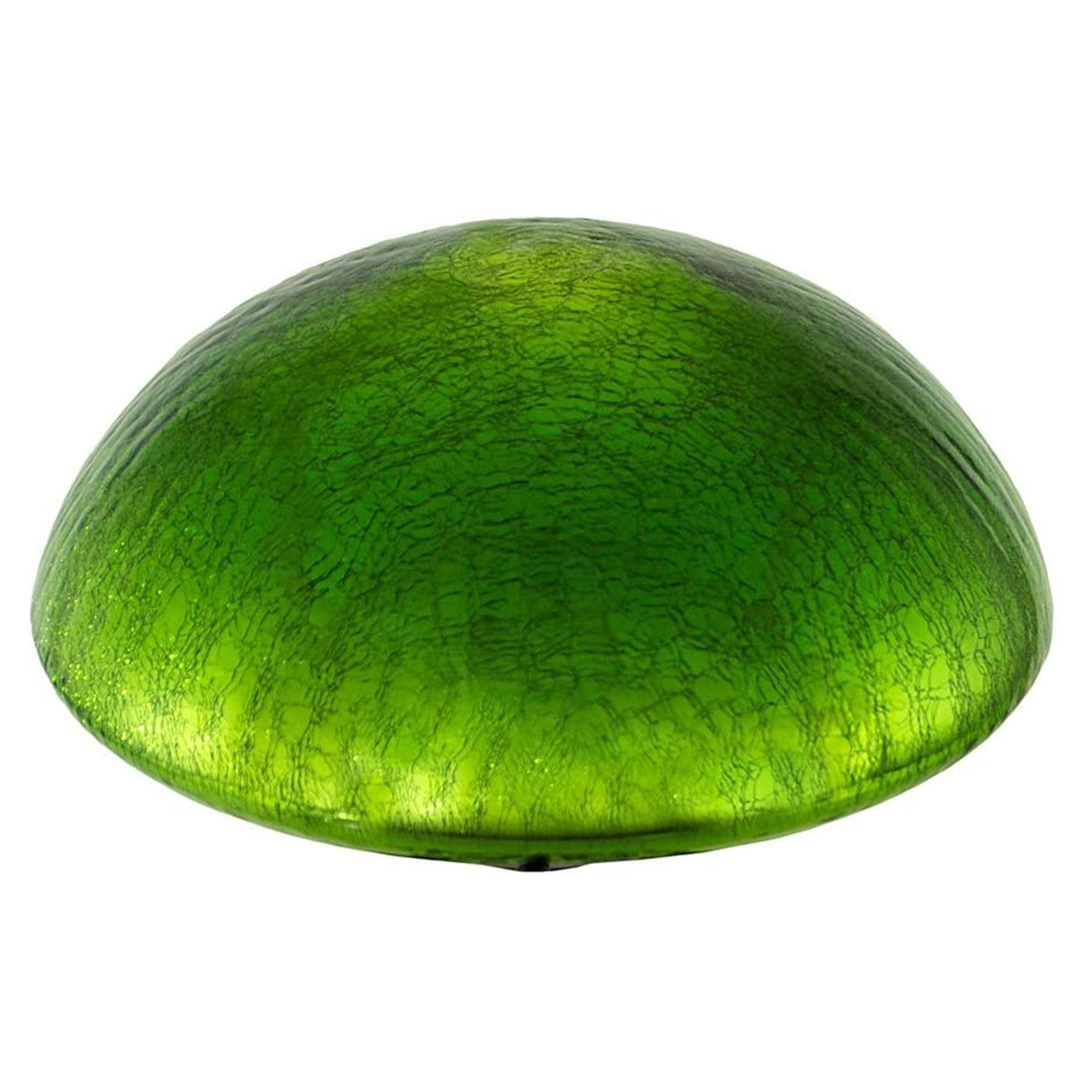 Fern Green Crackle Glass Garden Toadstool Gazing Ball