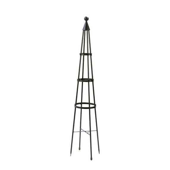 60" Tall Iron Obelisk Garden Trellis Graphite Powder Coat Finish - Achla Designs