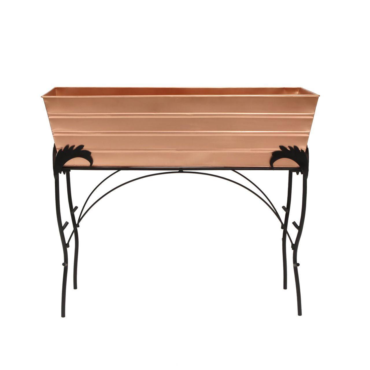 Copper Plated Galvanized Steel Flower Planter Box with Iron Stand