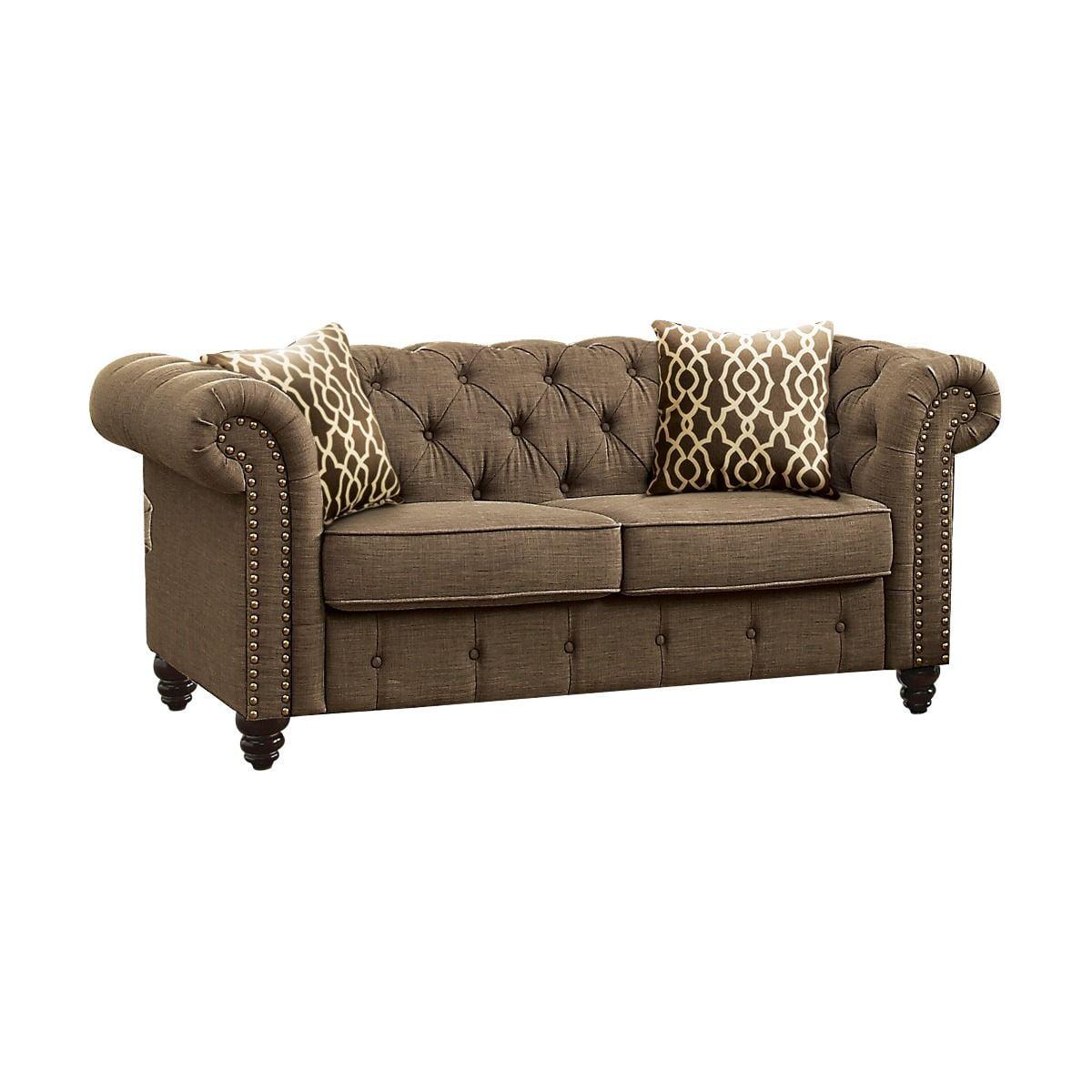 Acme Furniture Aurelia Sofa Brown Linen