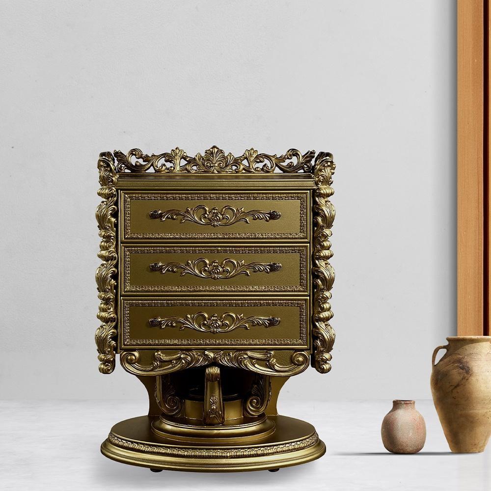 47" Bernadette Decorative Storage Drawers Gold Finish - Acme Furniture