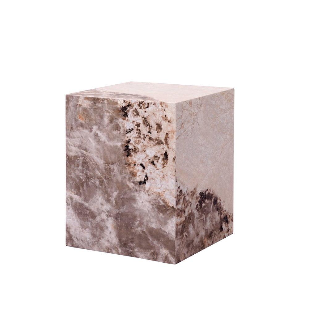 ACME Furniture Fultan Square End Table In White Engineered Stone