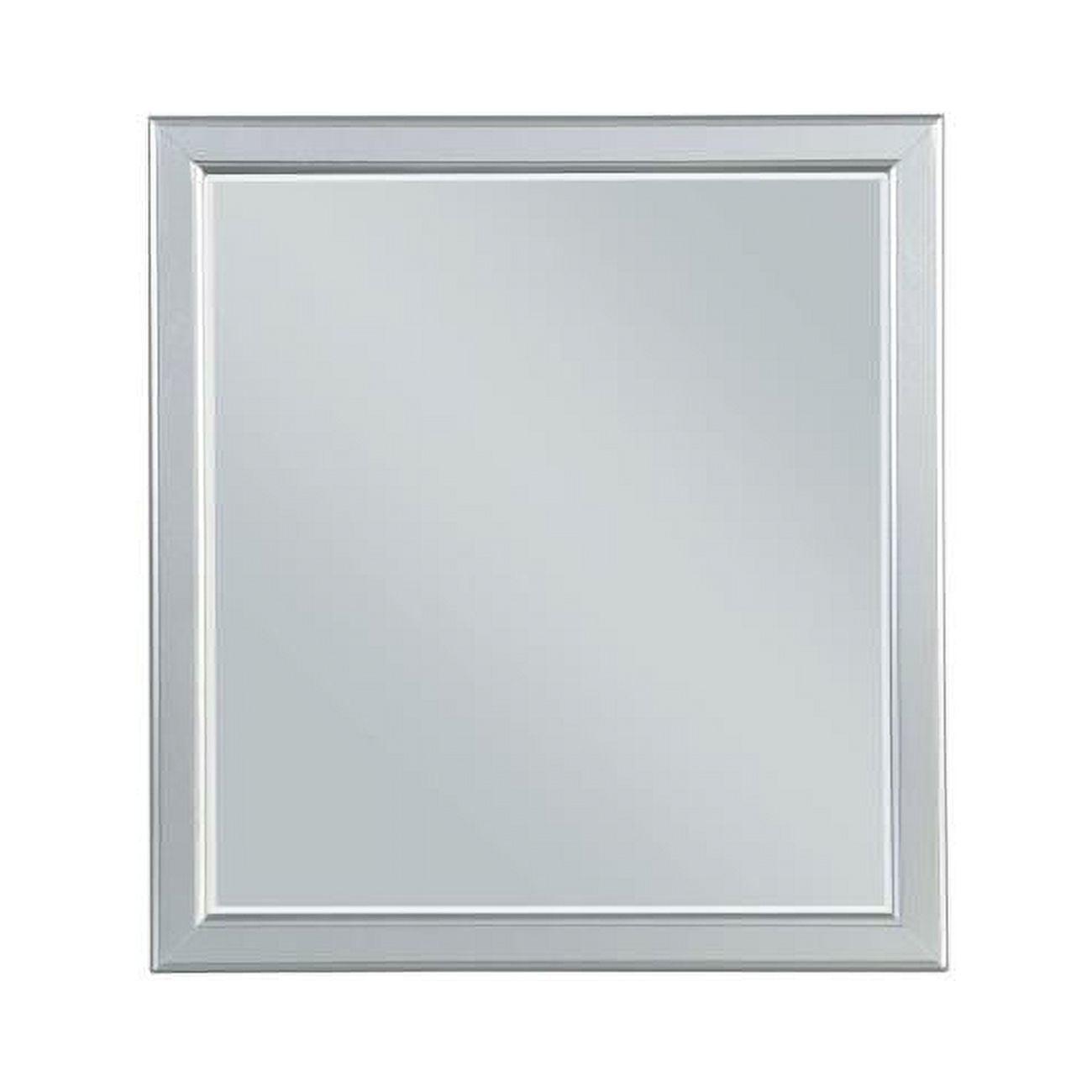 Elegant Platinum Finish Louis Philippe III Full-Length Dresser Mirror