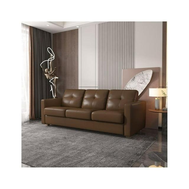 A&J Homes Studio 80.6'' Leather Sleeper Sofa