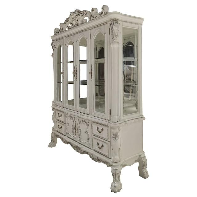 75" Dresden Hutch Tops Bone White Finish - Acme Furniture