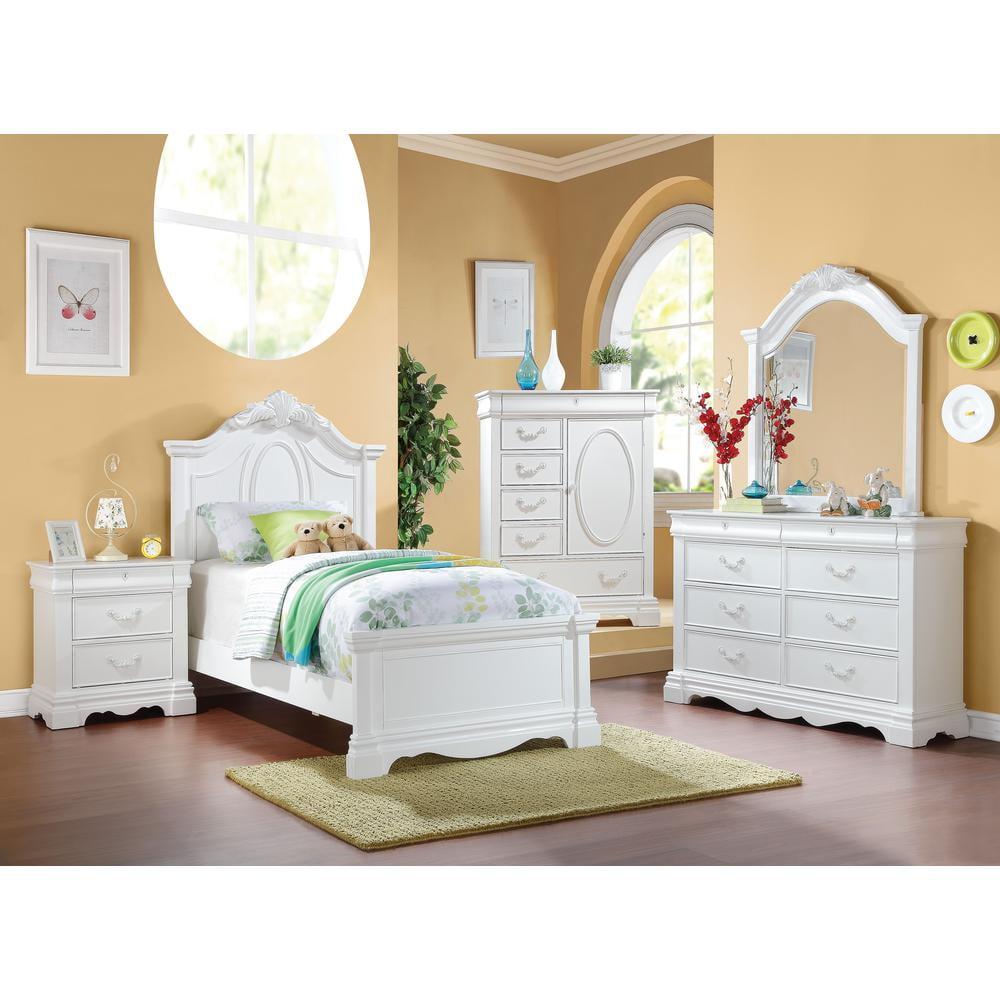 Acme Furniture Estrella Dresser Mirror White Finish