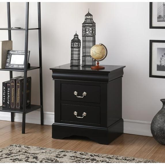 Acme Furniture Louis Philippe III Nightstand Black