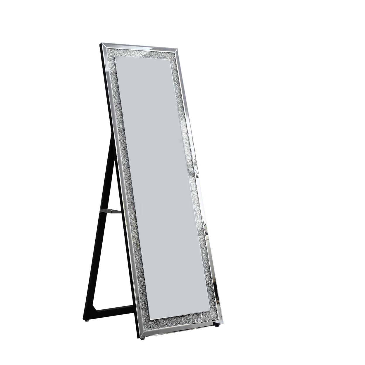 Elegant Full Length Rectangular Freestanding Wood Mirror