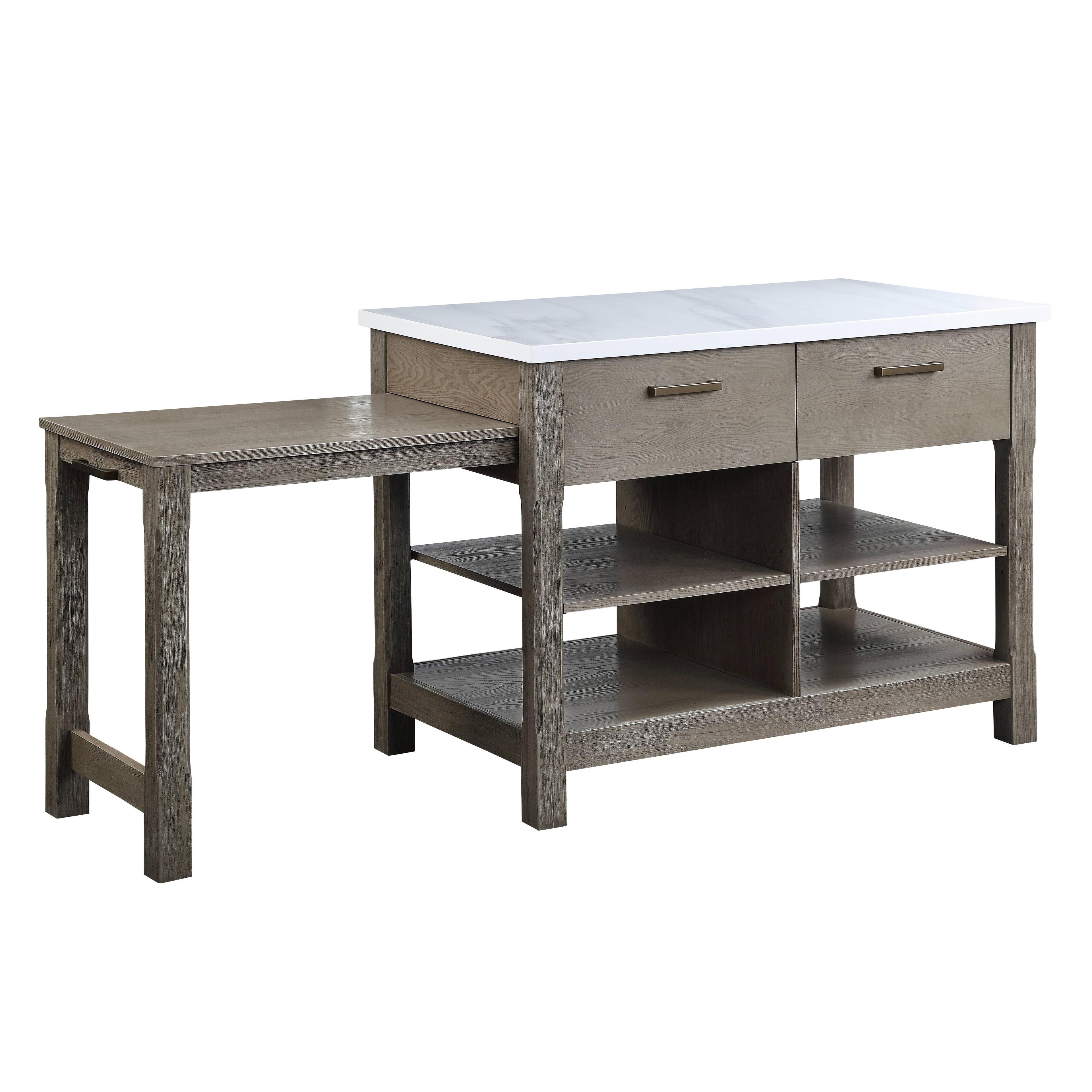 Acme Kitchen Cart With Wooden Top, Black- Saltoro Sherpi