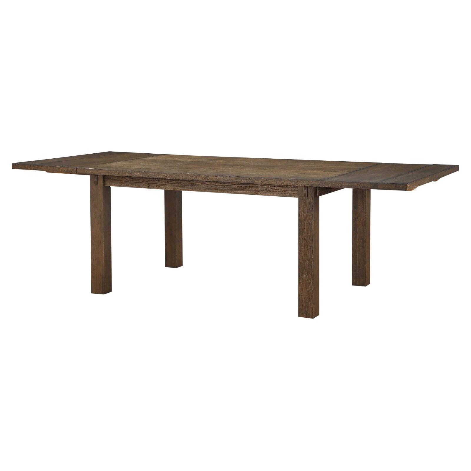 Elegant Transitional Dark Oak Extendable Dining Table