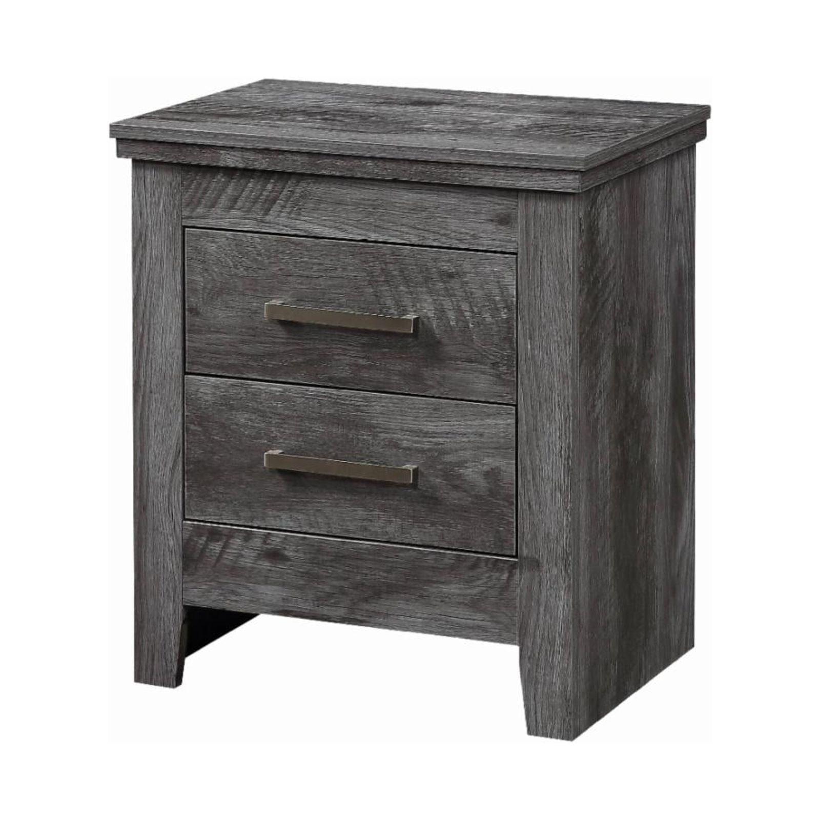 Vidalia Rustic Gray Oak 2-Drawer Nightstand