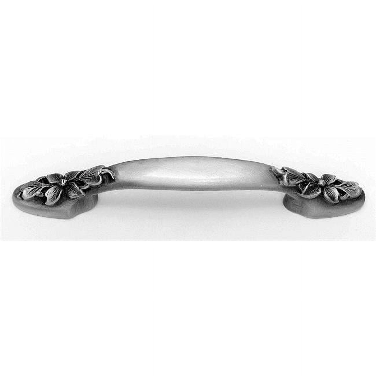 Antique Pewter Dogwood & Leaf Drawer Pull