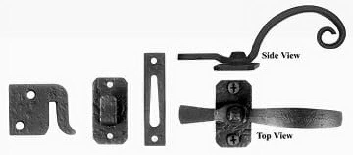 Black Iron Rustic Thumb Gate Latch Set