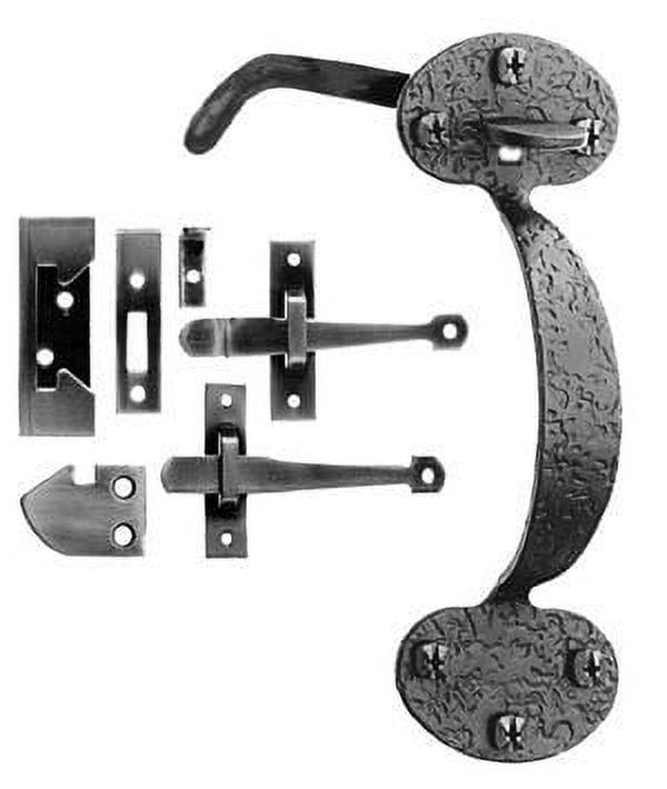 Matte Black Iron Bean Style Thumb Latch Set