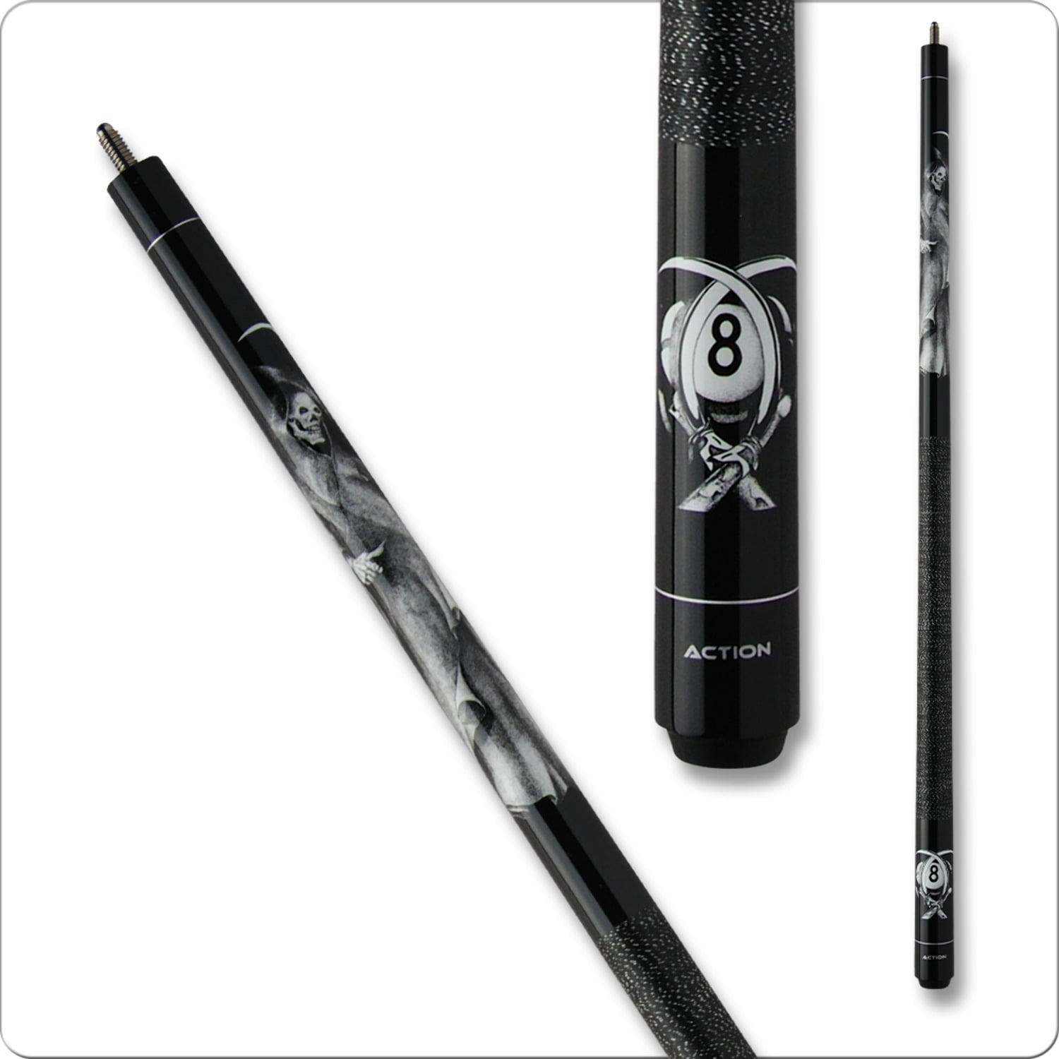 Black and Silver 20oz Grim Reaper Pool Cue