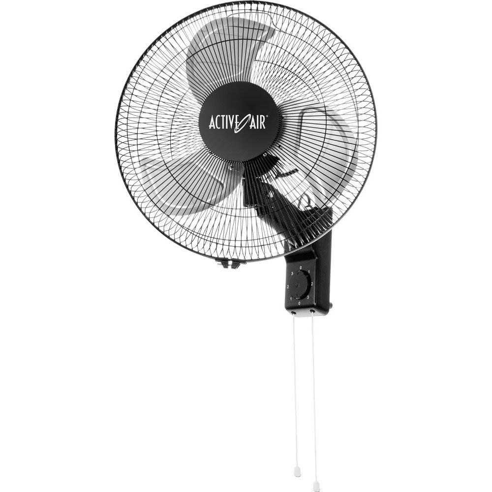 Active Air Speed Heavy-Duty Industrial Metal Wall Mountable Oscillating Quiet Tilting Fan