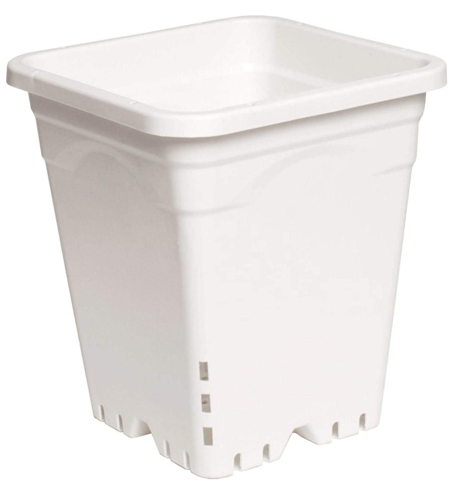 Active Aqua HG9X9SW 9"x9" White, 10" Tall, Pack of 24 Square Pot, 9"