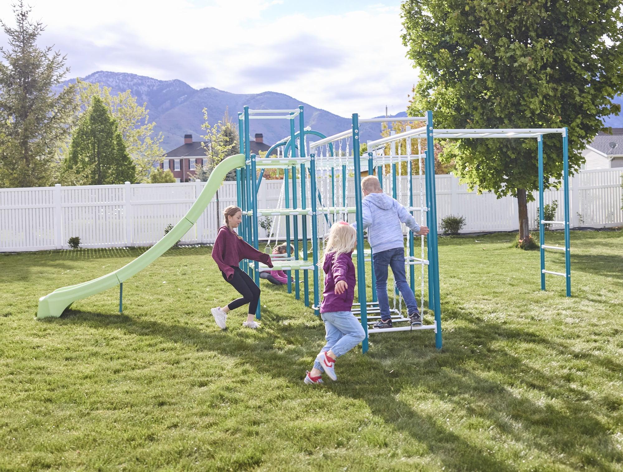 ActivPlay Base Camp Playground + Monkey Bars, Hanging Bridge