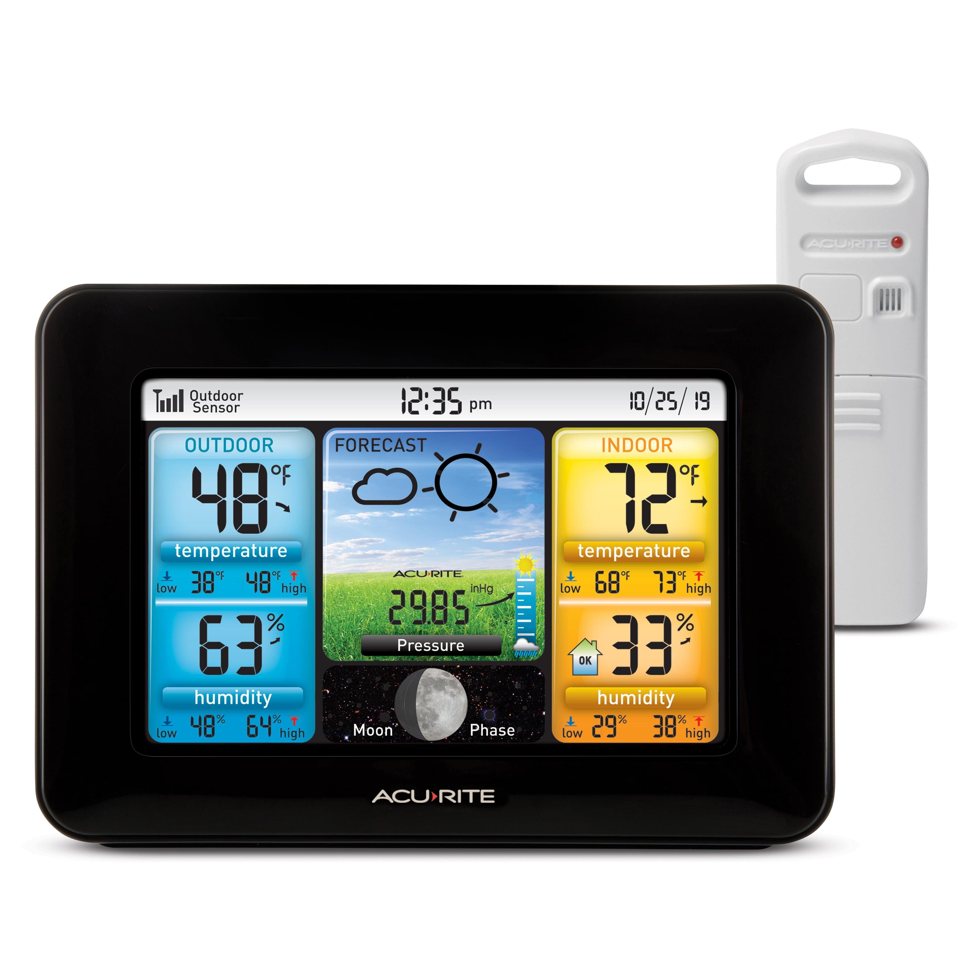 AcuRite Weather Station Forecaster with Color Display for Temperature, Humidity, Hyperlocal Forecast, and Built-In Barometer (02077M) & Reviews | Wayfair