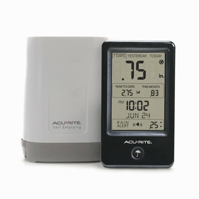 AcuRite AcuRite Wireless Self-Emptying Rain Gauge with Indoor Digital Display (02446)