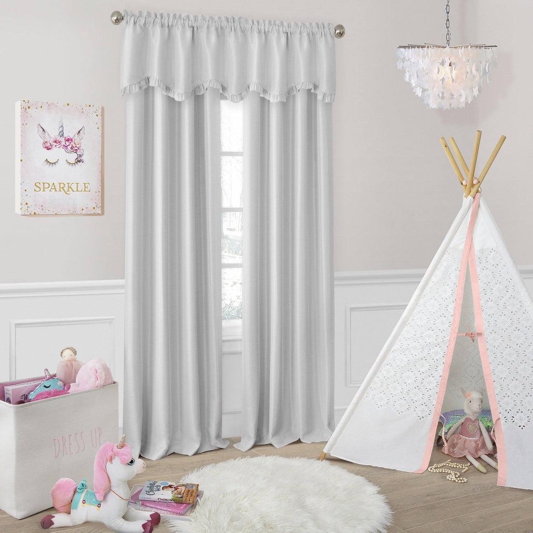 Elrene Adaline Nursery and Kids Room Darkening Single Window Curtain - Elrene Home Fashions